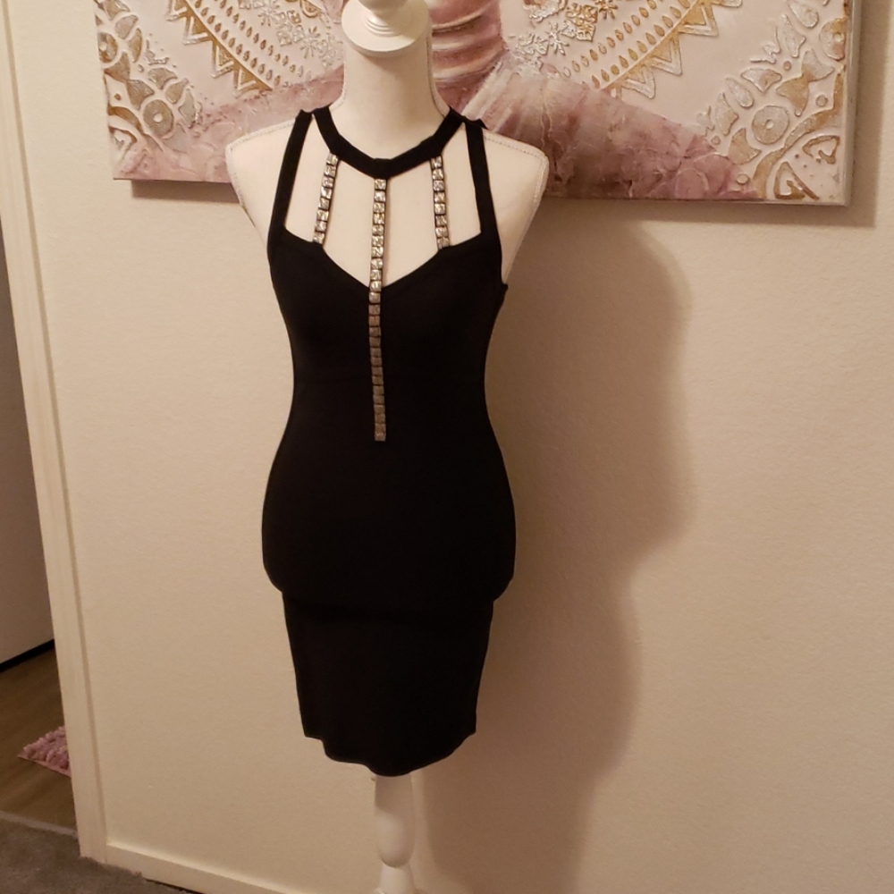 Marciano black beaded Dress
